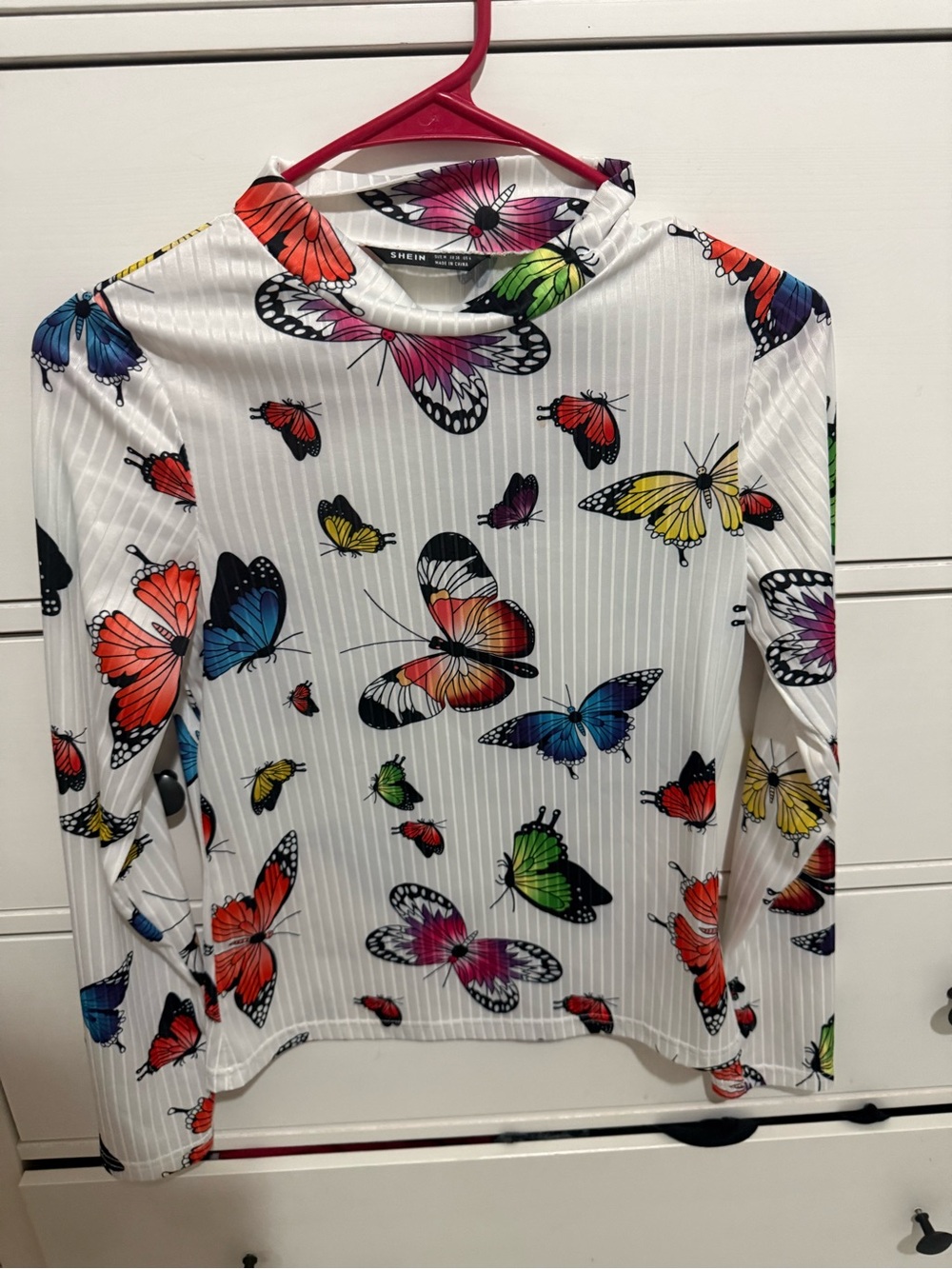SHEIN White Long-Sleeve Tops